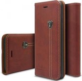 iHosen Leather Book Case Bordeaux Rood voor de iPhone X / Xs