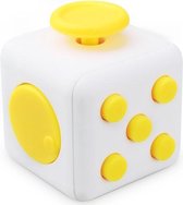 Fidget Cube - Friemelkubus Wit/Geel