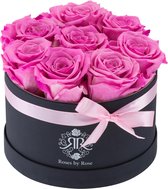 Longlife rozen - Pink Sugar Flowerbox - Regular zwart