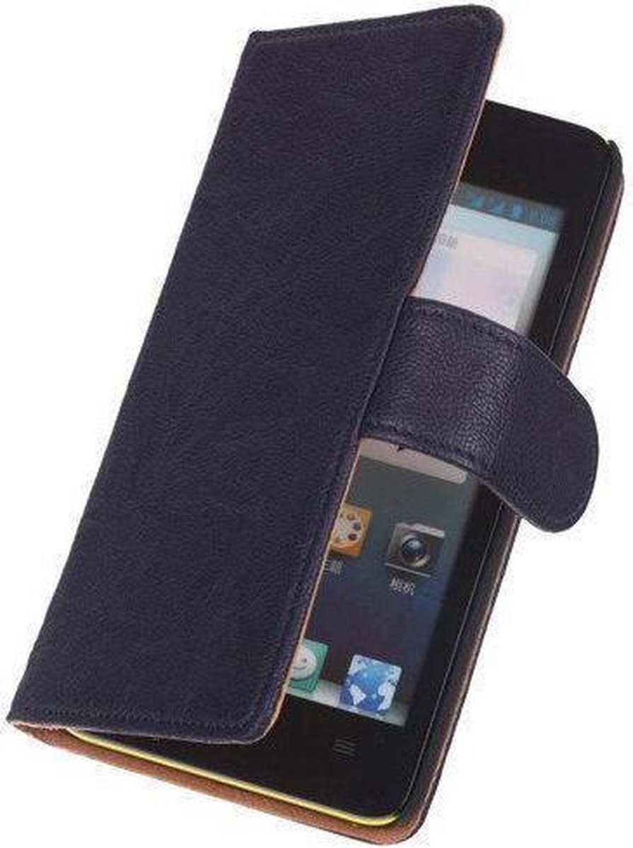 BestCases Navy Blue Luxe Echt Lederen Booktype Hoesje Galaxy Core 2 G355H