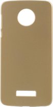 Shop4 - Motorola Moto X4 Hoesje - Harde Back Case Goud