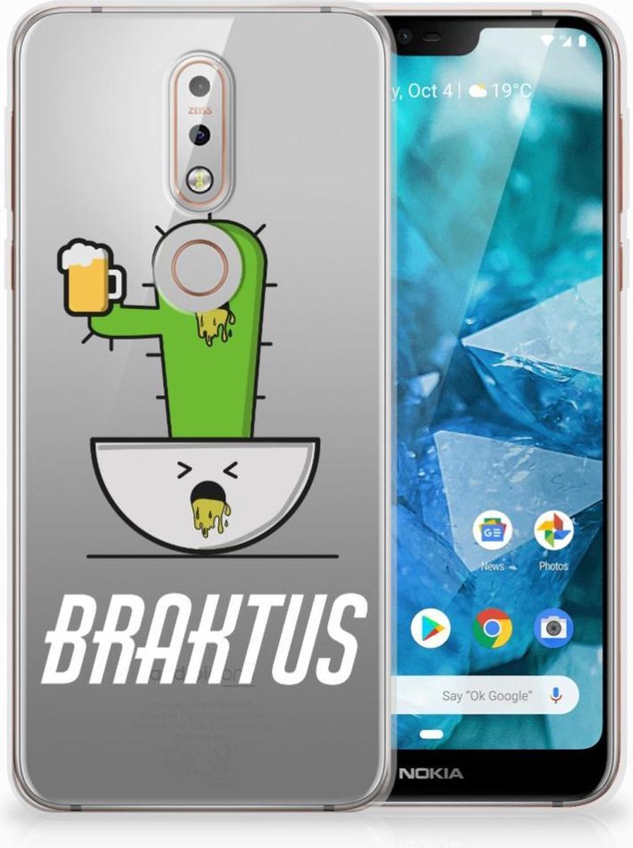 Back Cover voor Nokia 7.1 Telefoonhoesje met Naam Braktus