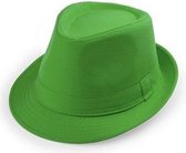 Trilby hoed groen verkleed accessoire 57 cm