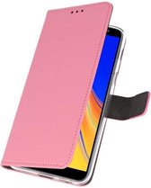 Bestcases Pasjeshouder Telefoonhoesje Samsung Galaxy J4 Plus (2018) - Roze