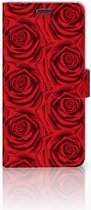 Geschikt voor Samsung Galaxy S8 Plus Book Case Hoesje Red Roses