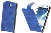 Bestcases Vintage Blauw Flipcase Samsung Galaxy Note 2 N7100