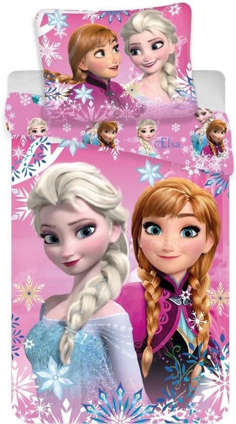 Disney Frozen Sisters - Eenpersoons - 140 x 200 Roze | bol.com