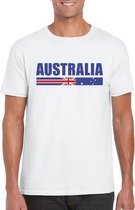 Wit Australie supporter t-shirt voor heren L