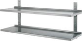 HorecaTraders RVS wandplank (2x) | 1000x355x(h)600 mm