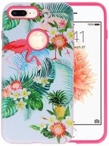 3D Print Hard Case - Hoesje Geschikt voor iPhone 8 Plus Flamingo