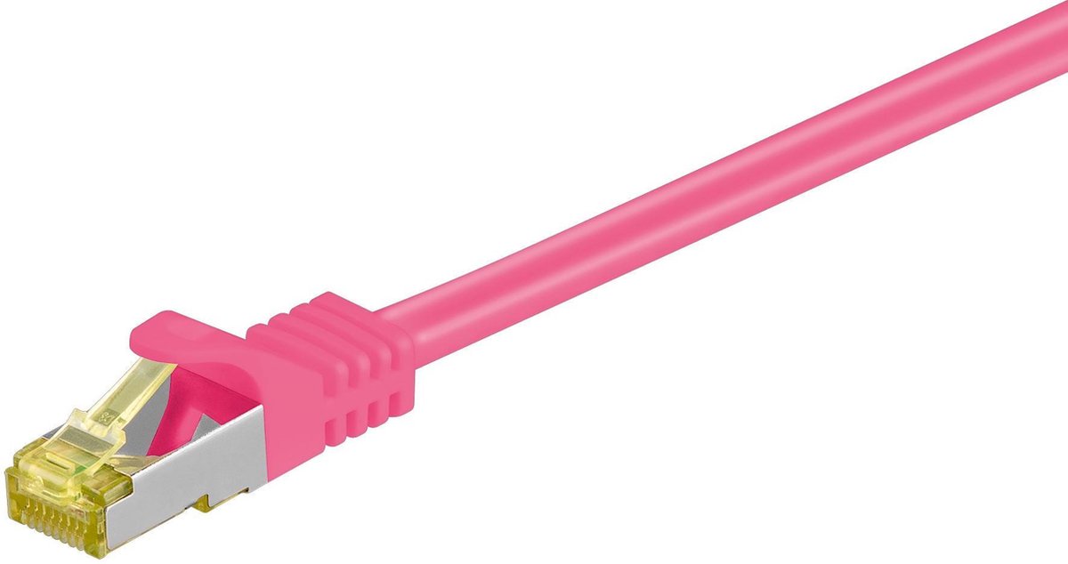 Goobay RJ-45 CAT7 10m netwerkkabel S/FTP (S-STP) Magenta