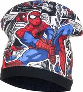 Spiderman muts zwart jongens 52 cm (4-6 jr)