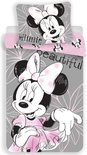 Disney Minnie Mouse Beautiful - Dekbedovertrek - Eenpersoons - 140 x 200 cm - Grijs, Roze