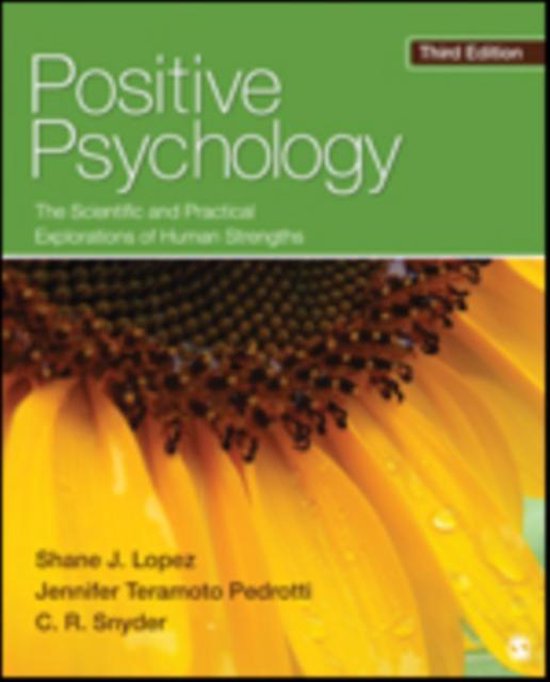 Couverture du livre "Positive Psychology", troisième édition, avec un tournesol au premier plan.