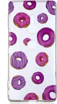 Shop4 - Sony Xperia XZ2 Hoesje - Zachte Back Case Donuts Transparant