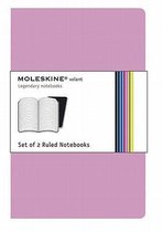 Moleskine Set of 2 Volant Notebooks Ruled Pink Extra Large