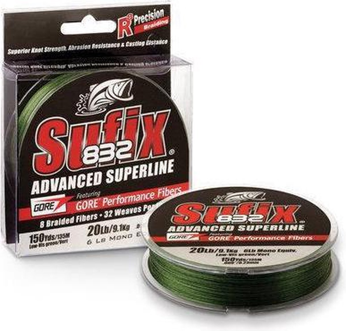 Sufix 832 Advanced Superline Gevlochten Vislijn 120 M Groen 0.100 mm