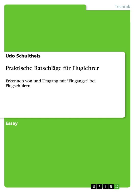 Praktische Ratschl�Ge F�R Fluglehrer - cover