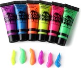 Glow in the dark bodypaint 6 colors