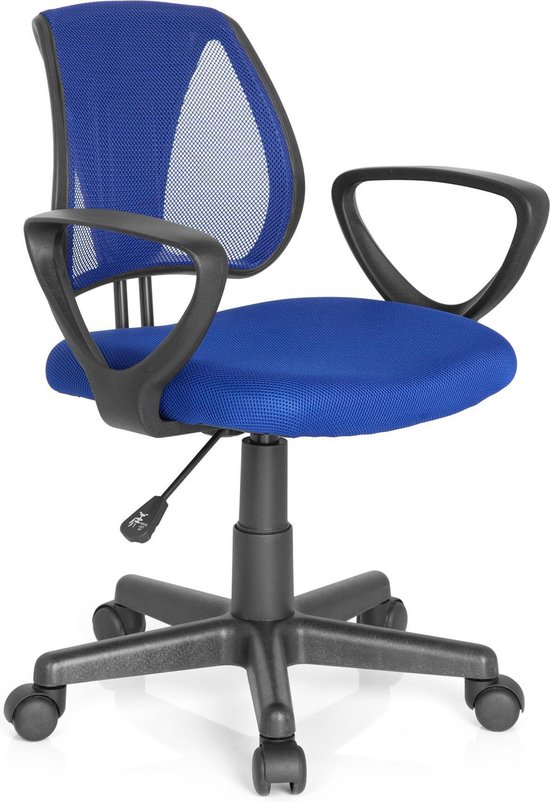 Bureaustoel - Met Armleuning - Kinderen - Stof - Donkerblauw - Ergonomisch