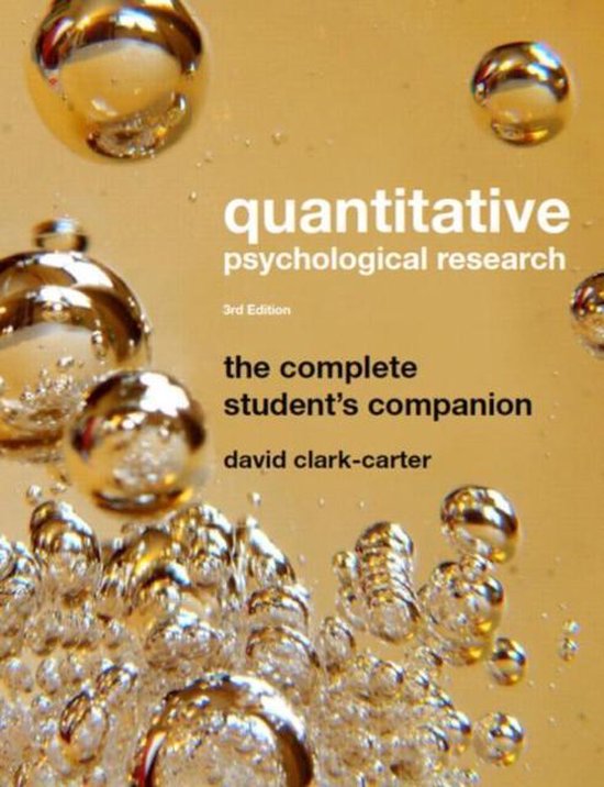 Quantitative Psychological Research - cover