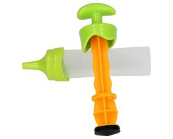 Magic Kitchen Pull Pops Ijsjes Vormen voor Kinderen - Rood en Groen - 21x5 cm – 2 Stuks | Ijsjesmaker voor Yoghurtijsjes en Waterijsjes | Ijsjesvormen | Ijs Vormjes | Ijslolly Maken | Vries Spuit
