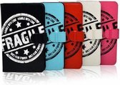 Amazon Kindle Fire Hd 7 Fragile Print Case, Trendy Hoesje, wit , merk i12Cover