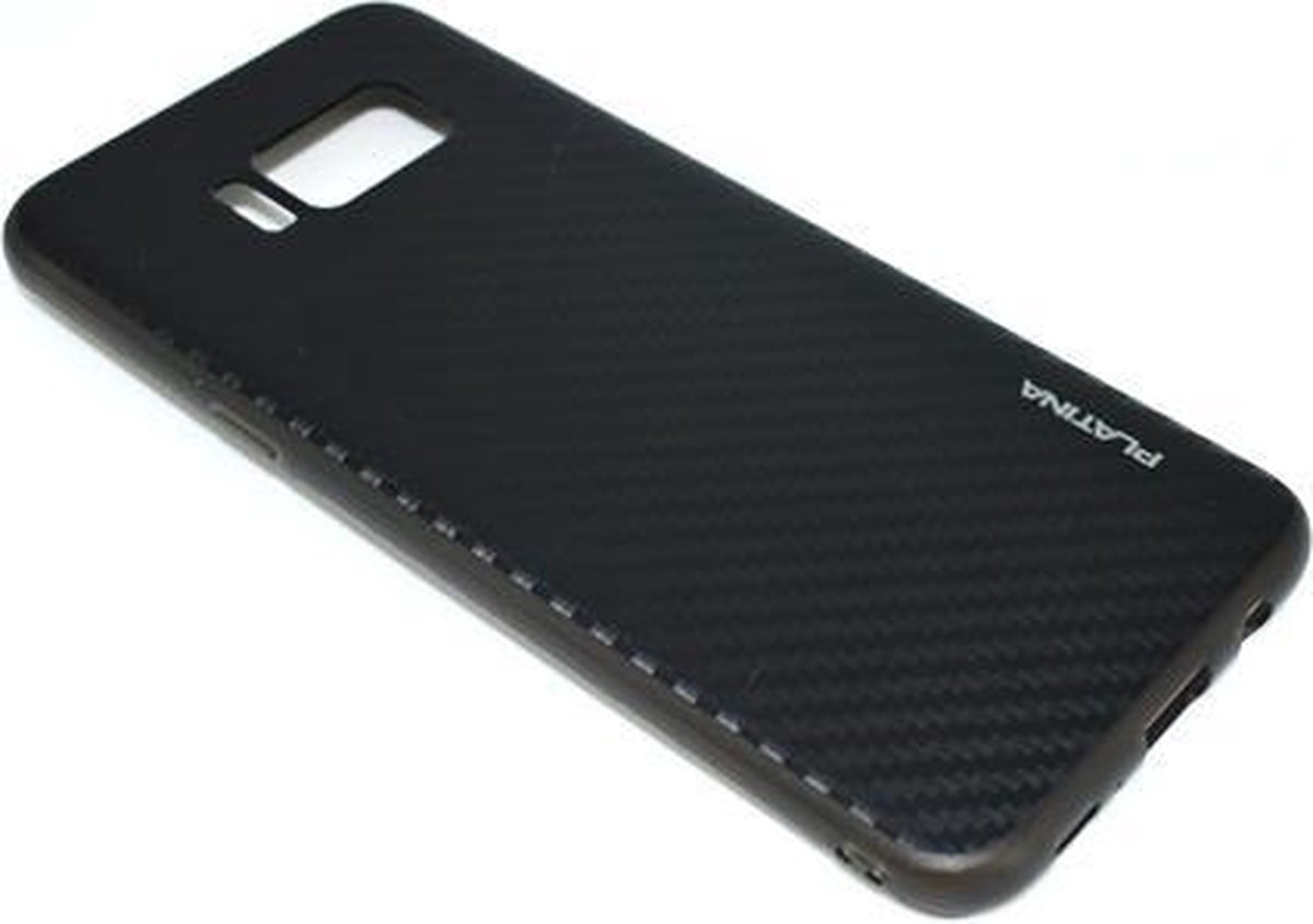 Platina Hard Back Cover Case voor Samsung Galaxy S8 Plus G955 - Carbon Print - Zwart