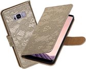 BestCases.nl Samsung Galaxy S8+ Plus Lace booktype hoesje Goud