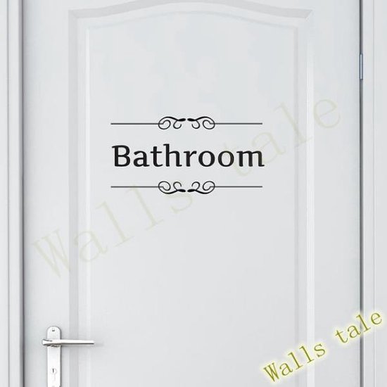 Badkamer Bathroom sticker Vintage Muur Deur sticker Raam sticker