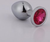 Metalen Butt Plug met diamantje - 34 mm