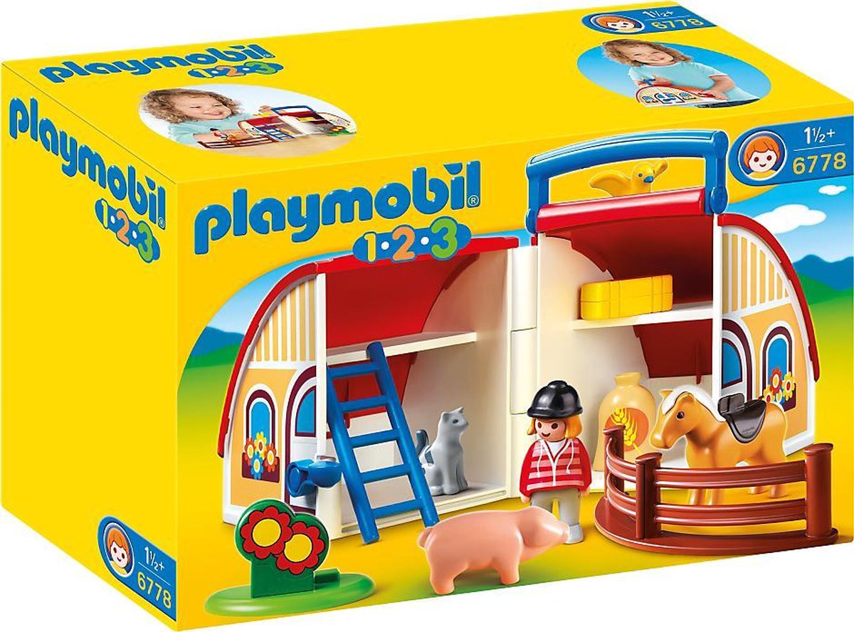 Playmobil 123 Meeneem Boerderij - 6778,PLAYMOBIL, Speelgoed