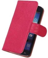 BestCases Roze Echt Leer Booktype Samsung Galaxy S Duos S7562
