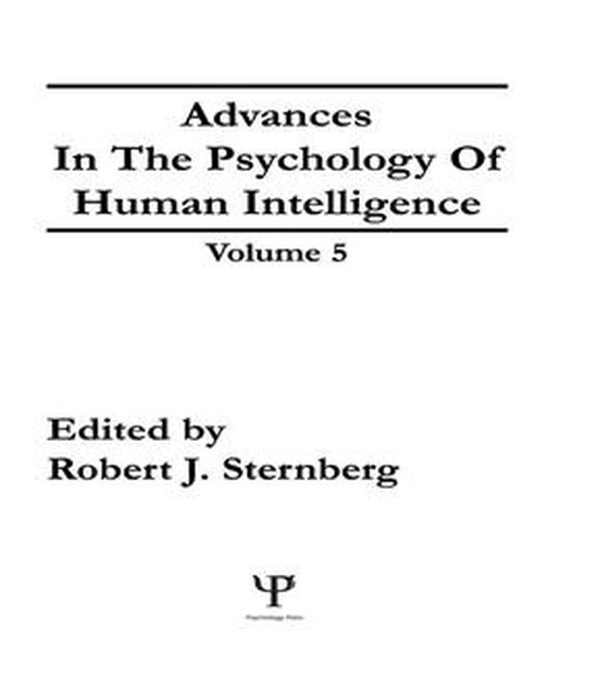 Advances in the Psychology of Human Intelligence - cover