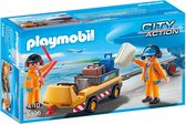 Playmobil City Action Agents avec tracteur à bagages