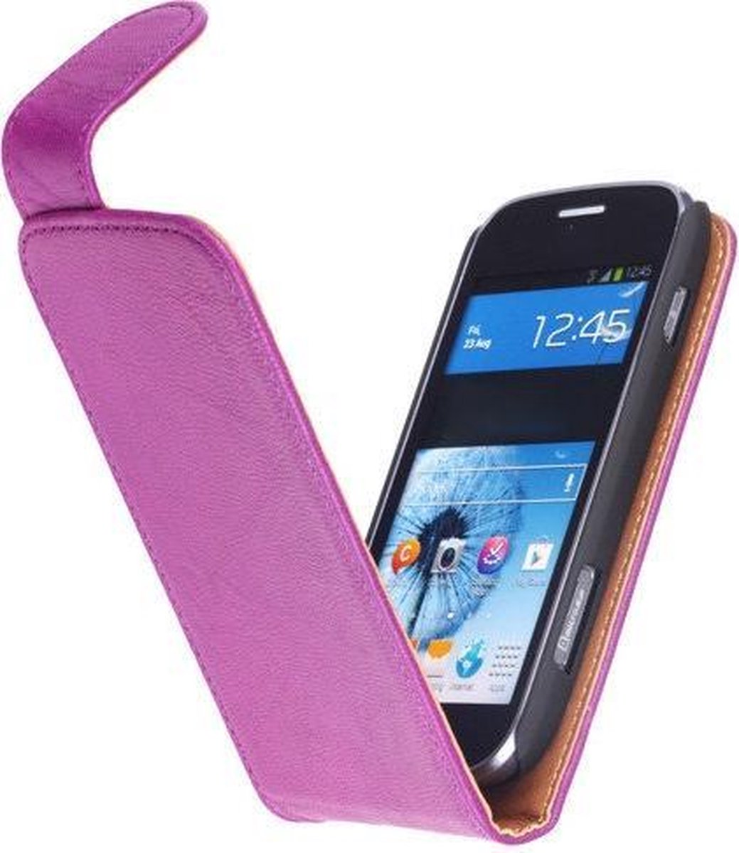 BestCases Lila Kreukelleer Flipcase LG Optimus G E975