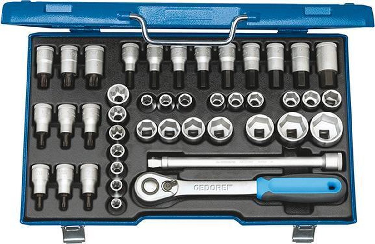 Gedore 2546000 Dopsleutelset Metrisch 1/2 (12.5 Mm) 42-Delig