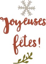 Sizzix Thinlits Die Set Joyeuses Fêtes - Fijne Feestdagen, 4 stuks