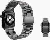 Metalen Armband Geschikt Voor Apple Watch Series 1/2/3 42 MM Horloge Band Strap- Geschikt Voor iWatch Schakel Polsband - Zwart