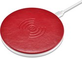 iCarer - Leren Draadloze Qi Oplader - Rood
