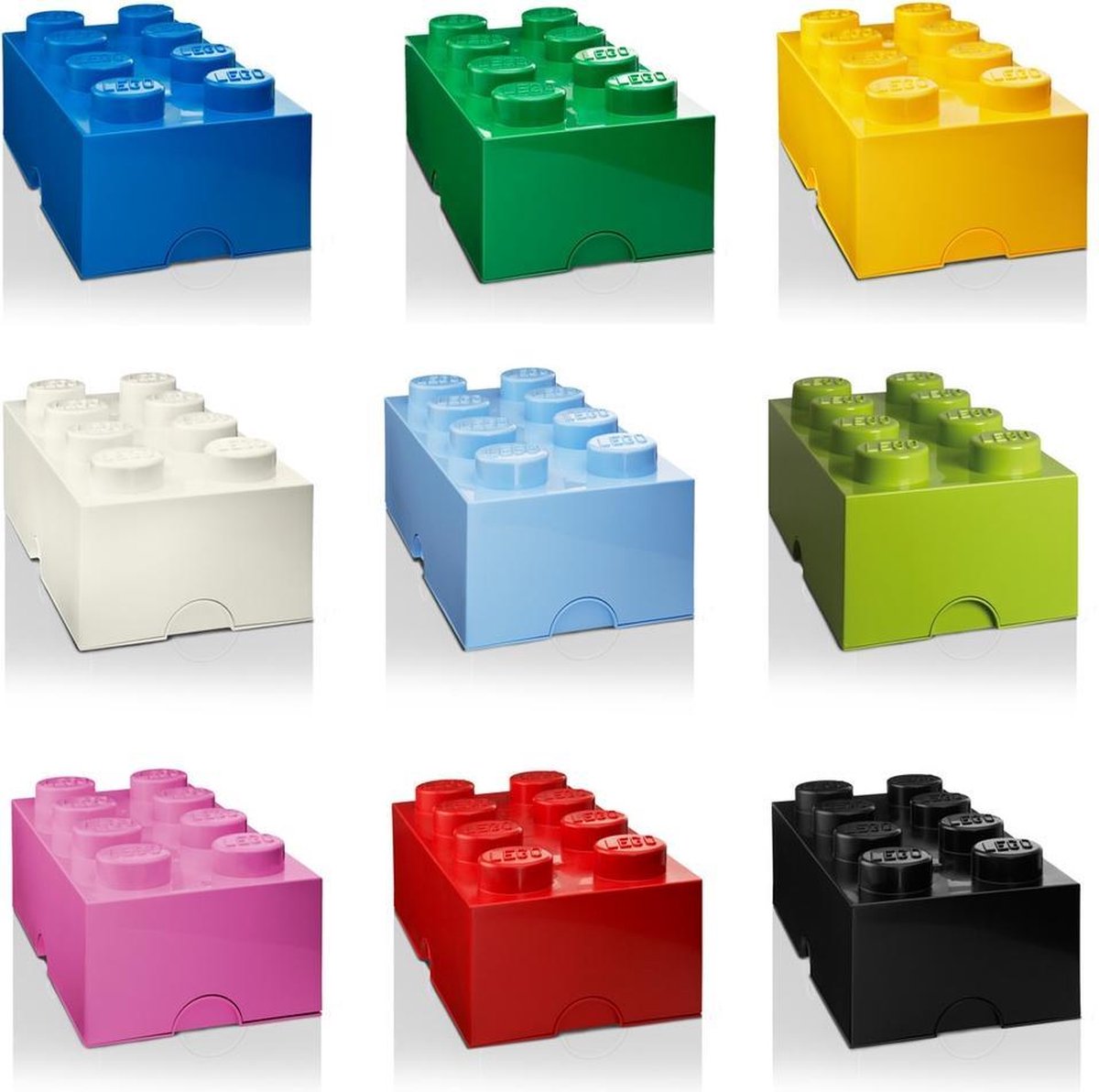 Lego - Opbergbox - Brick 8 - Rechthoek - 12 liter - Stapelbaar - Kunststof  - Blauw | bol.com
