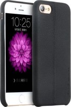 iPhone 7 Plus / 8 Plus - zwart back cover hoesje leer USAMS