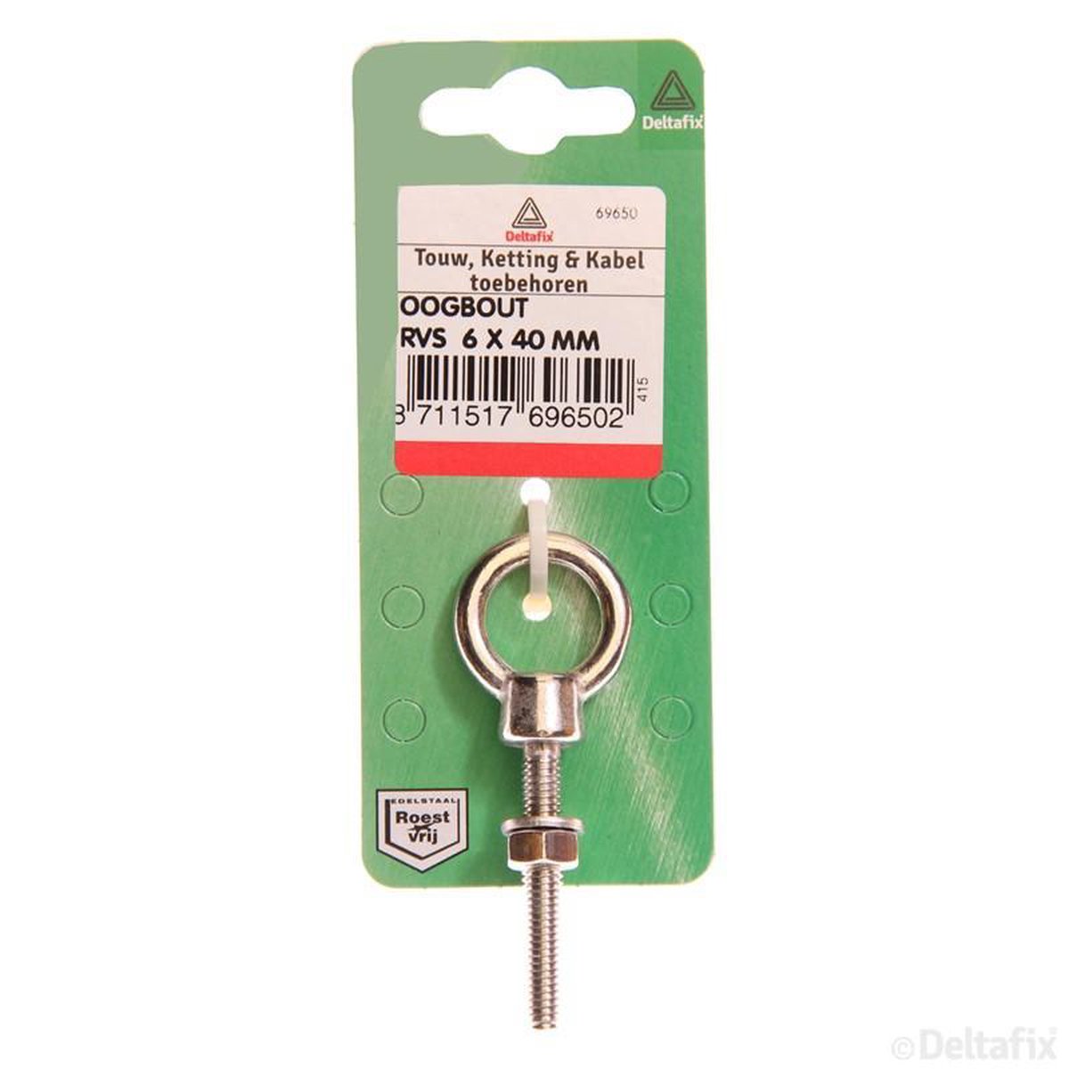 RVS Oogbout - M6 x 40 mm