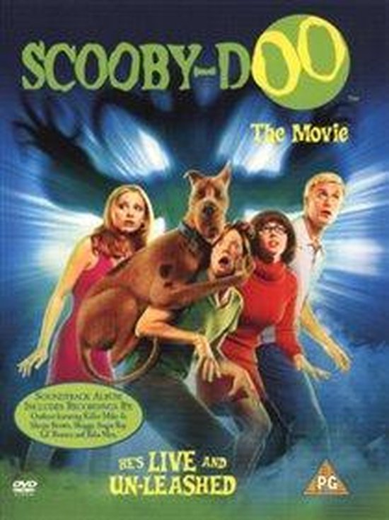 Scooby-Doo: The Movie poster met de Scooby-Doo-bende en een monsterlijke geest.