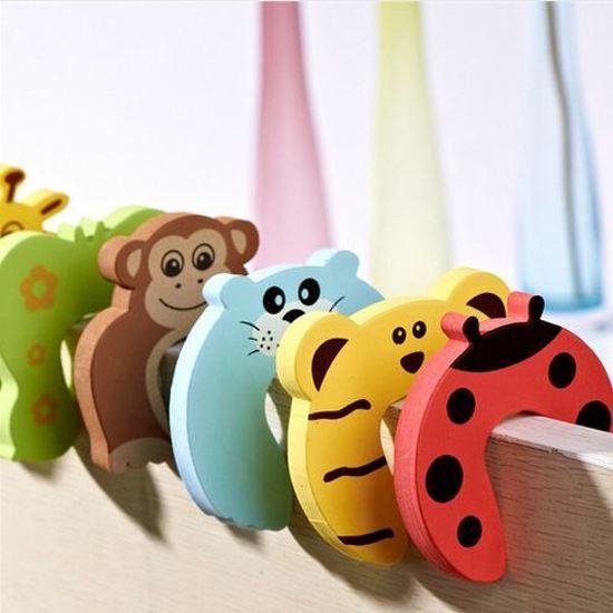 Deurstop voor Kinderen 10 stuks / Deurstoppers Foam / Baby / Veiligheid - Dieren - Verschillende Kleuren - 10X