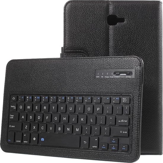 Shop4 Samsung Galaxy Tab A 10.1 (2016) Toetsenbord Hoes Bluetooth Keyboard Cover Zwart Shop4 Samsung Galaxy Tab A 10.1 (2016) Toetsenbord Hoes Bluetooth Keyboard Cover Zwart