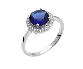 Montebello Ring Palaua - Dames - Zilver Gehrodineerd - Zirkonia - ∅11 mm - maat 54 - 17.2