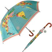 Paraplu met wereldkaart - Wereldkaarten.nl