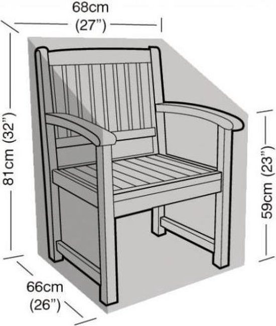 Hoes voor stoel met armleuningen - 68 x 66 x 81 cm - set van 2 stuks |  bol.com
