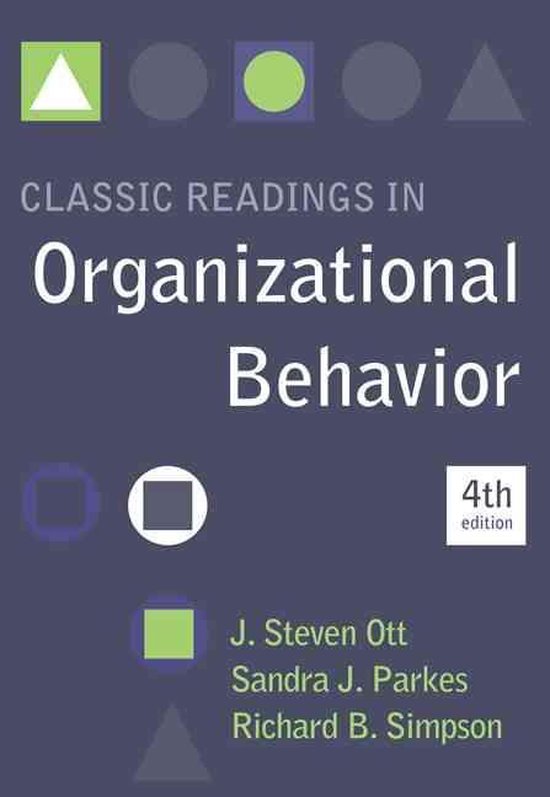 Classic Readings in Organizational Behavior - cover